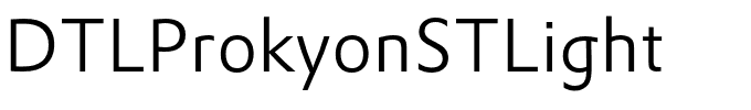 DTLProkyonSTLight.otf