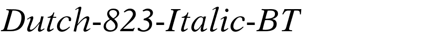 Dutch-823-Italic-BT