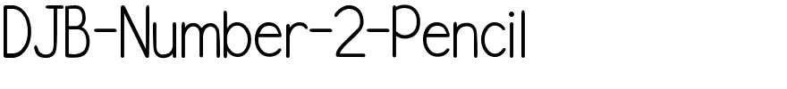 DJB-Number-2-Pencil.ttf
