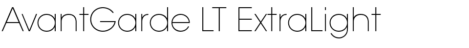 AvantGarde LT ExtraLight.ttf
