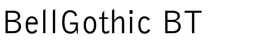 BellGothic BT.ttf