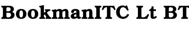 BookmanITC Lt BT.ttf