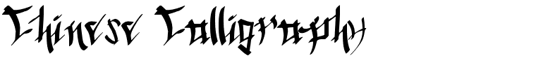 Chinese Calligraphy.ttf