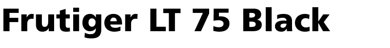 Frutiger LT 75 Black