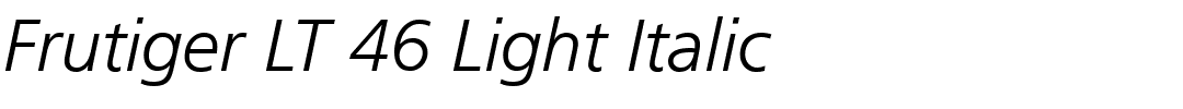Frutiger LT 46 Light Italic.ttf