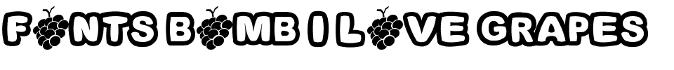 Fonts Bomb I love grapes.ttf
