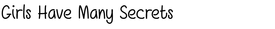 Girls Have Many Secrets.ttf
