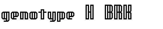 genotype H BRK.ttf