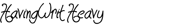 HavingWrit Heavy.ttf