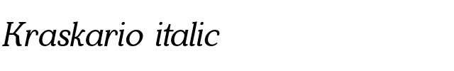 Kraskario italic.ttf