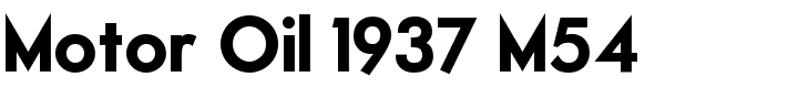 Motor Oil 1937 M54.ttf
