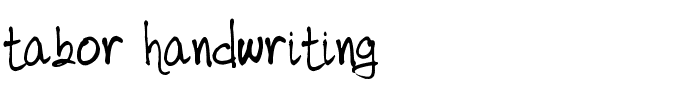 tabor handwriting.ttf
