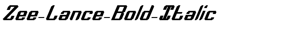 Zee-Lance-Bold-Italic.ttf