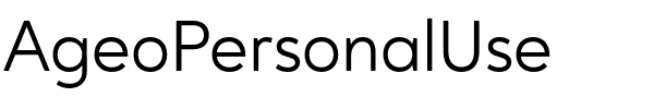 AgeoPersonalUse.otf