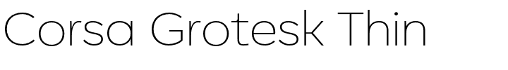Corsa Grotesk Thin