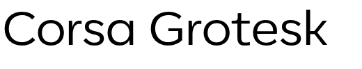 Corsa Grotesk