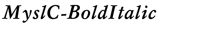 MyslC-BoldItalic.otf