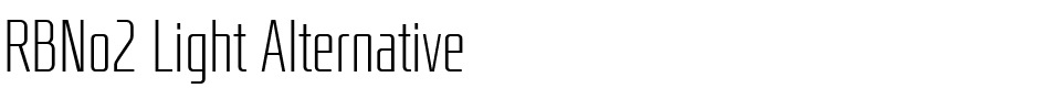 RBNo2 Light Alternative .otf