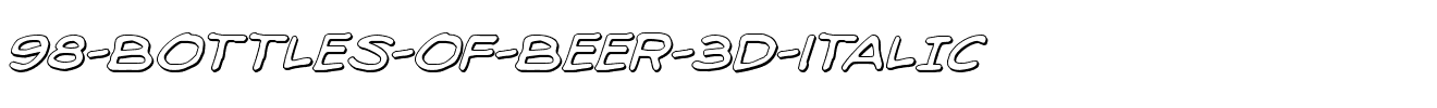 98-Bottles-of-Beer-3D-Italic.ttf