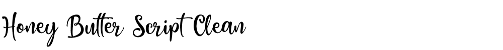 Honey Butter Script Clean