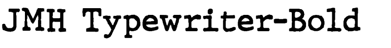 JMH Typewriter-Bold