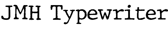 JMH Typewriter