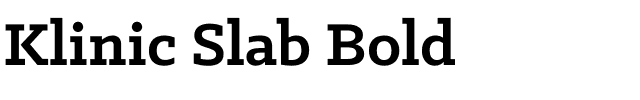 Klinic Slab Bold