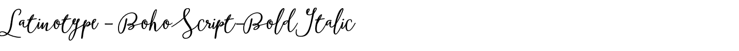 Latinotype - BohoScript-BoldItalic