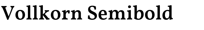 Vollkorn Semibold