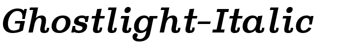 Ghostlight-Italic