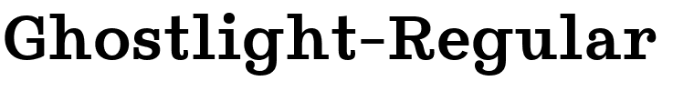 Ghostlight-Regular
