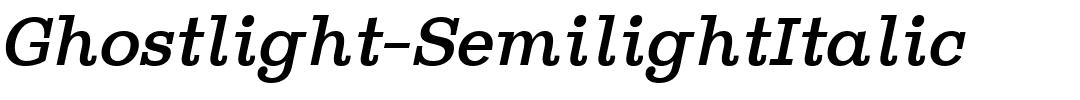 Ghostlight-SemilightItalic