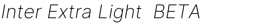 Inter Extra Light  BETA