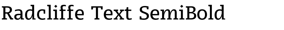 Radcliffe Text SemiBold