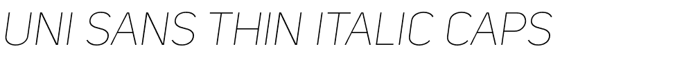 Uni Sans Thin Italic CAPS