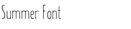 Summer Font